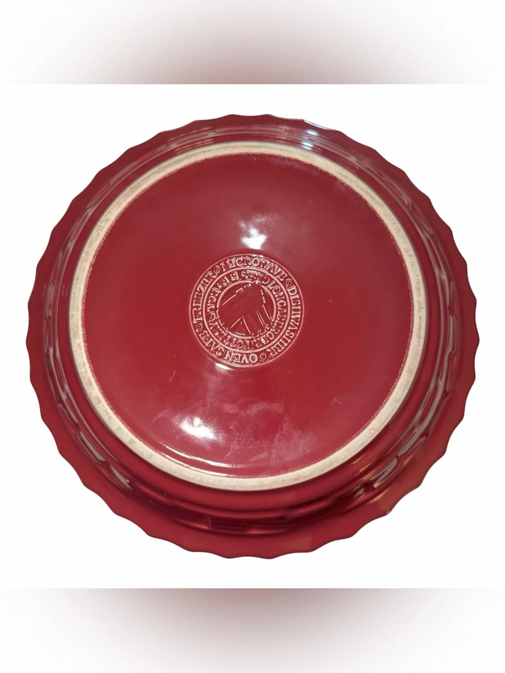 Longaberger Pie Plate in Color Paprika